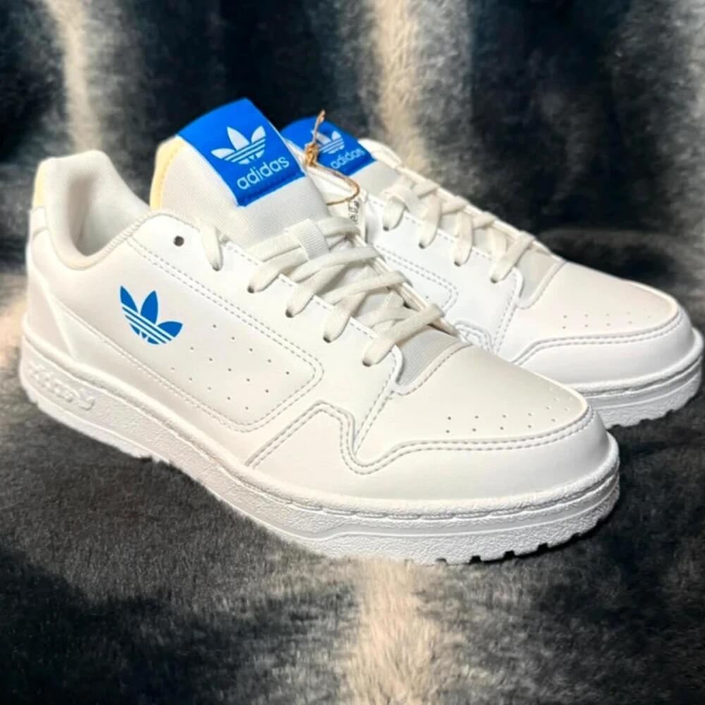 Adidas NY 90 Sneakers White Blue Trefoil Women’s 7 Youth 5.5 NWT